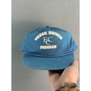 Vintage Truck Driver Program T.I. Hat Cap Snap Back‎ Mens One Size Blue Rope